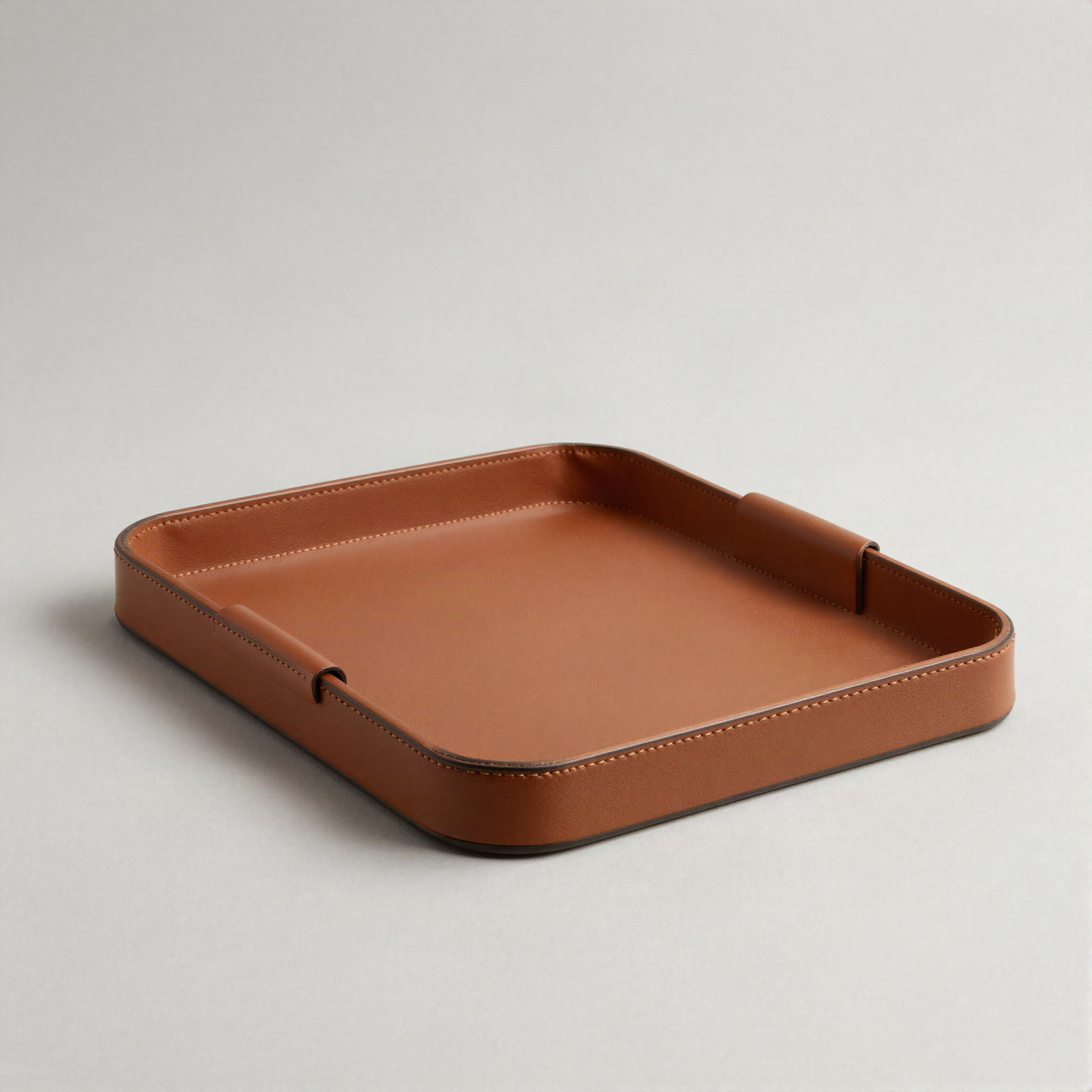 Leather Valet Tray, Folded Corners