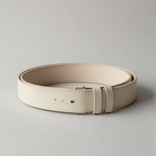 Wide Waist Belt, Ivory