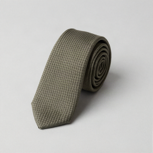 Knitted Silk Tie, Flat Edge