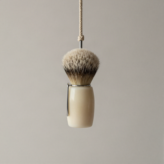Badger-Style Shave Brush with Stand