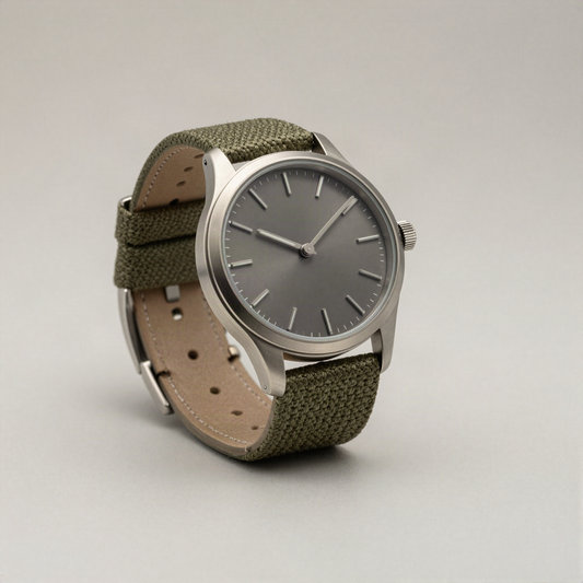 Field Watch on Olive Canvas Strap